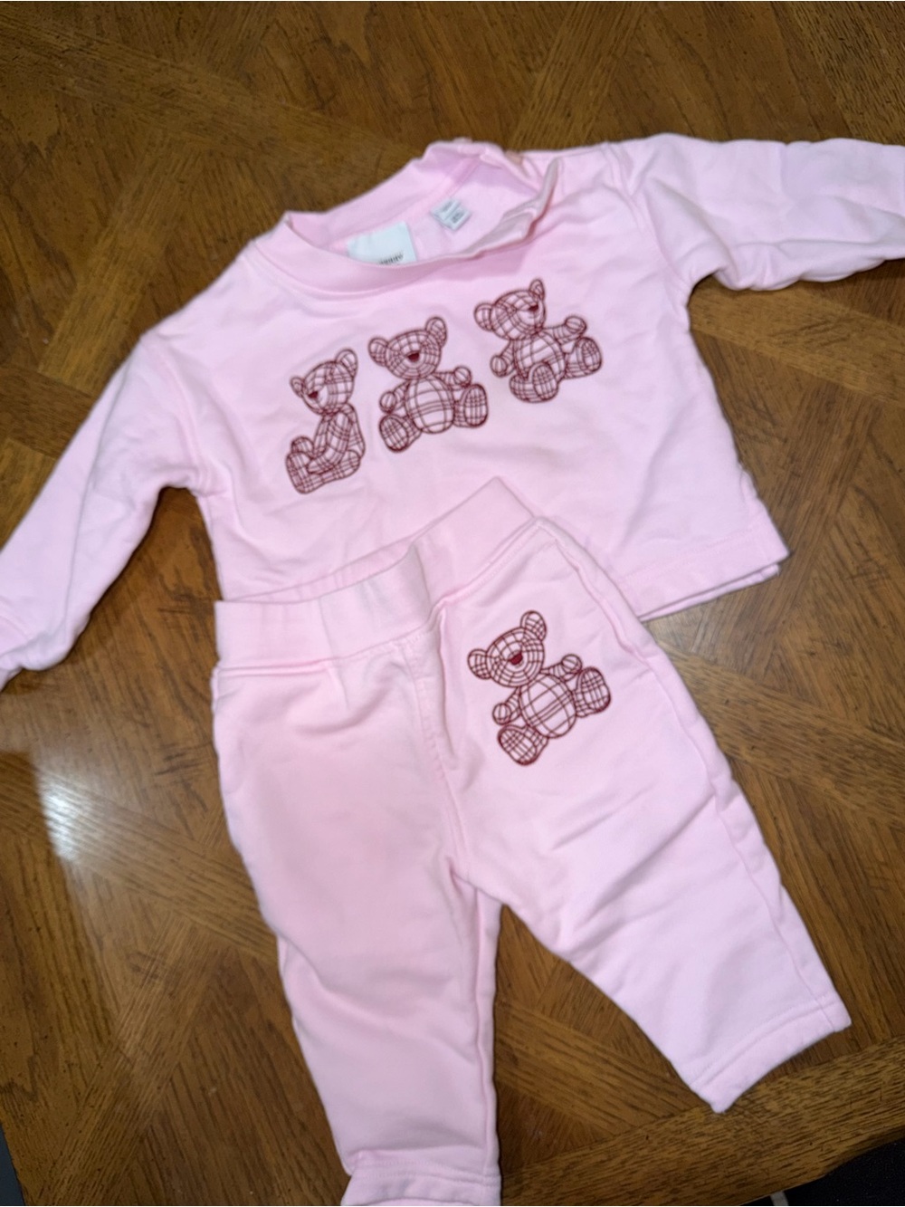 Burberry Pink Teddy Bear Pajama Set for Kids